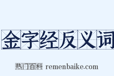 金字经反义词是什么意思的图片